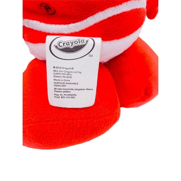 Crayola Experience Bean Bag Plush Doll 2015 Red Marker 13" Cherry Tomato P12 - Picture 4 of 5